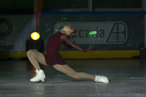 La varesina Ginevra Negrello durante gli allenamento all'Acinque Ice Arena