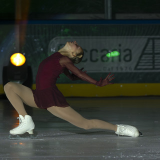 La varesina Ginevra Negrello durante gli allenamento all'Acinque Ice Arena