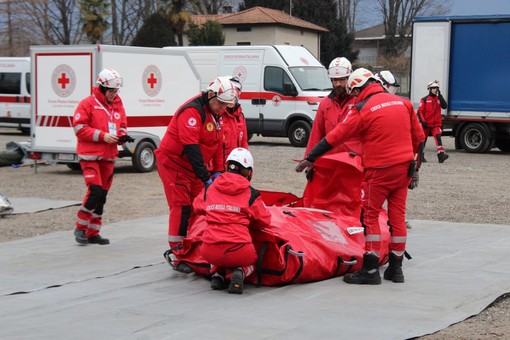 L'esercitazione di Logistica in Emergenza della Croce Rossa tenutasi alla Schiranna