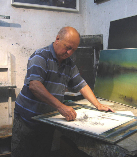 Giovanni Beluffi in studio