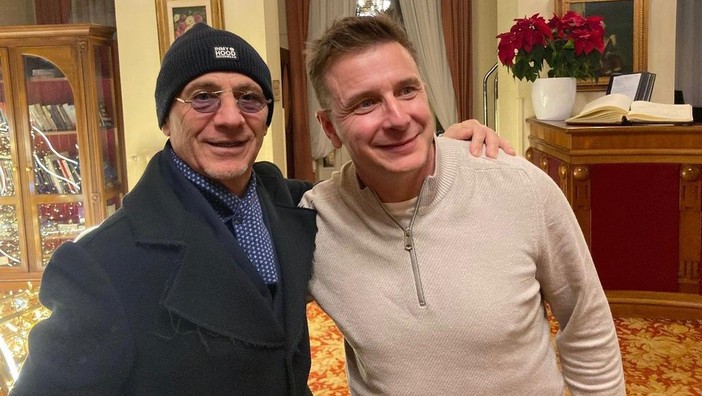 Claude Devèze e Beppe Sannino immortalati insieme al Palace