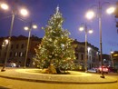 piazza 1° Maggio a Besozzo in versione natalizia