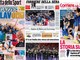 Alcune delle prime pagine con cui l'Italia celebra oggi le ragazze del volley campionesse olimpiche