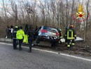 Le immagini dell'incidente stradale avvenuto nel pomeriggio a Cassano Magnago