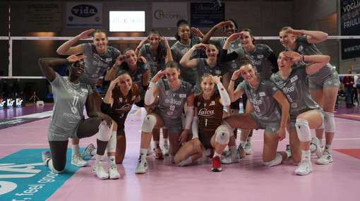 La Uyba fa festa anche in Friuli (foto Lega Volley Femminile)