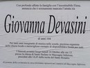 Il necrologio di Giovanna Devasini