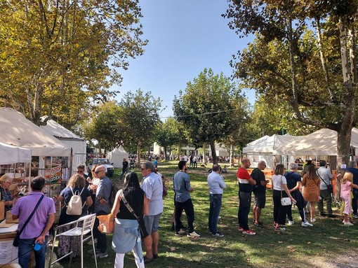 Terza domenica dedicata alla zucca a Gavirate, aperta una terza cassa per limitare le code allo stand gastronomico