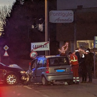 L'incidente avvenuto sulla Sp1 a Gavirate