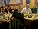 Un momento della cena di Natale della Lega ieri sera a Varese all'Osteria del Centenate