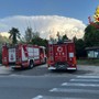 Incendio in un'azienda agricola di Gornate Olona, in azione i vigili del fuoco