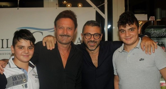 Totò Schillaci a Villa Cocca con Graziano e i suoi figli