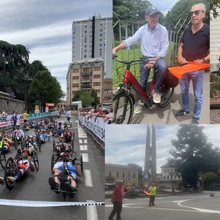 VIDEO E FOTO. Handbike, i campioni danno spettacolo. Il sindaco: «Busto è con voi»