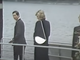 Carlo d'Inghilterra e la principessa Diana all'imbarcadero di Laveno in una foto tratta dal video del servizio girato da Televerbano