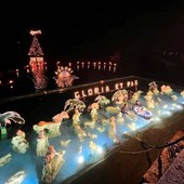 Una delle passate edizioni del presepe sommerso di Laveno