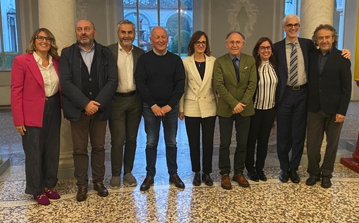 Alcuni dei componente della Lista Civici e Democratici presentata questa sera nella sede della Provincia