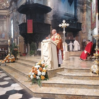 “La passione” nella basilica di San Vittore per il saluto a monsignor Luigi Panighetti