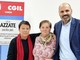 Da sinistra: Marina Marzoli, Loretta Bressan e Giacomo Licata (segretario generale Spi Cgil Varese)