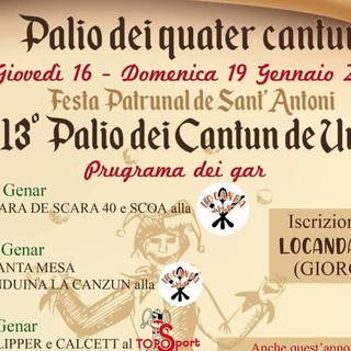 La locandina del Palio di Orino in dialetto