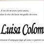 Il necrologio di Piera Luisa Colombo pubblicato sui social da Luigi Campisi