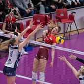 Una fase della partita tra Uyba e Milano (foto del match a cura di Fotografia Galbiati)