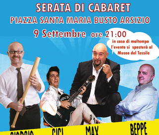 “Obiettivo risata”: serata di cabaret in piazza Santa Maria a Busto