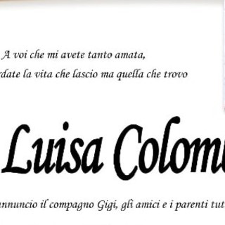 Il necrologio di Piera Luisa Colombo pubblicato sui social da Luigi Campisi