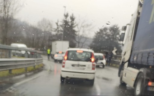 L'incidente in una foto inviataci da un lettore