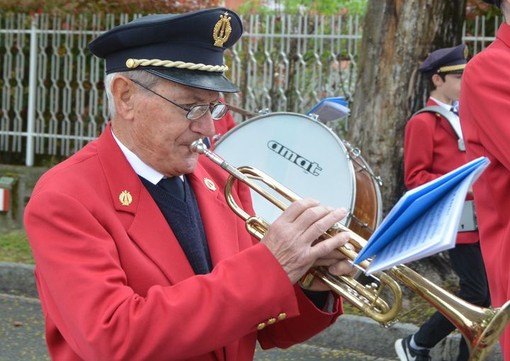 Romano Squellati in una foto risalente al 2019 dalla pagina Facebook del Corpo Musicale Colombo