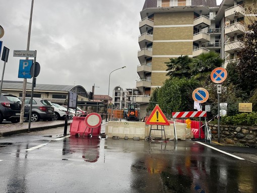 Il cantiere di via dell'Olmo a Sesto Calende