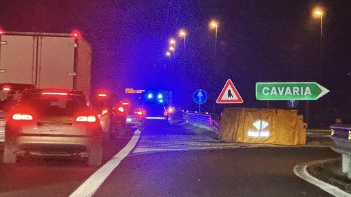 La polizia Stradale sul posto