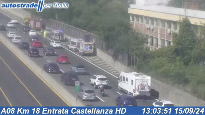 La situazione vista dalle webcam di Autostrade per l'Italia