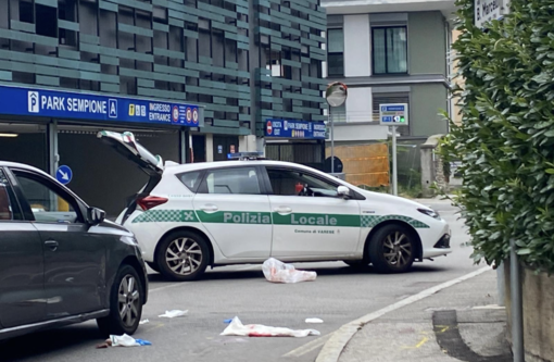 La polizia locale sul luogo dell'incidente