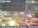 La situazione del traffico allo svincolo visto dalle webcam di Autostrade per l'Italia