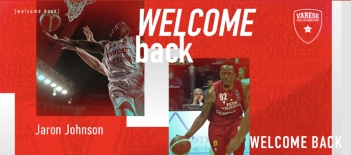 Ora è ufficiale: Jaron Johnson torna alla Pallacanestro Varese