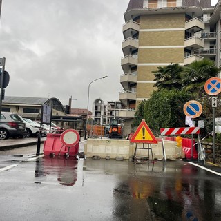 Il cantiere di via dell'Olmo a Sesto Calende