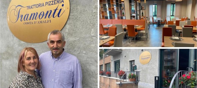 Remo Taiano e Lucia Esposito da oggi vi aspettano a &quot;Tramonti&quot;, trattoria pizzeria a Buguggiate