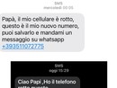 Una nuova truffa corre sugli smartphone: «Papy ho il telefono rotto, mandami un messaggio a questo numero temporaneo»