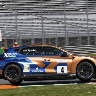 Salvatore Tavano, a bordo della sua CUPRA Leon Competicion, durante la prima gara a Monza. Le foto sono di Maurizio Rigato.