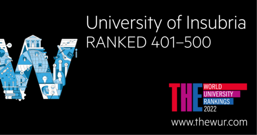 Times Higher Education: l'Insubria si posiziona tra le 500 migliori università del mondo