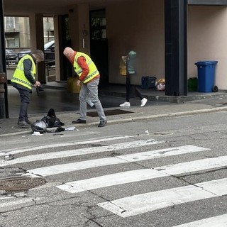 Il luogo dell'incidente in via Magenta a Varese dove ha perso la vita Augusta Catelotti