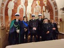 Nella foto: il servizio di Polizia Locale di Vedano Olona, col responsabile Nadia Ghiringhelli, durante la celebrazione in onore del Patrono San Sebastiano presso la Chiesa di Santa Maria degli Angeli a Castiglione Olona