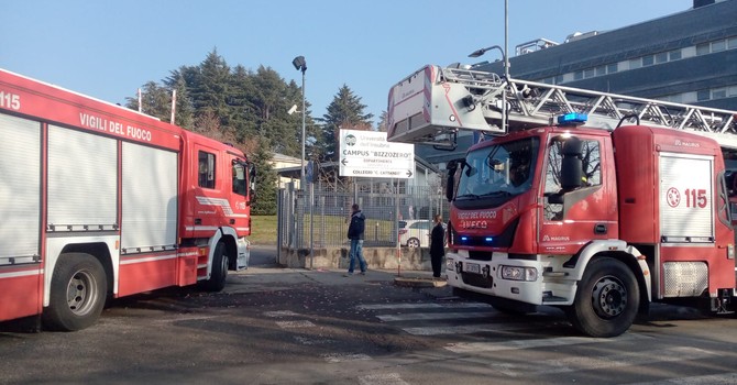 I vigili del fuoco sul posto