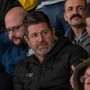 Carlo Bino in tribuna dell'Acinque Ice Arena