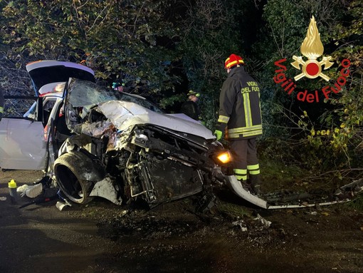 L'auto sulla quale viaggiavano i ragazzi