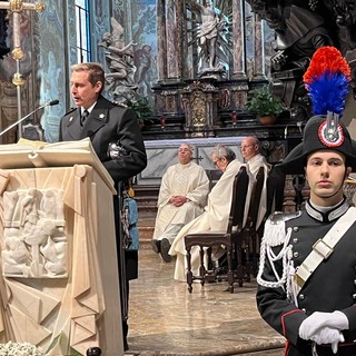 Il colonnello Marco Gagliardo durante le celebrazioni