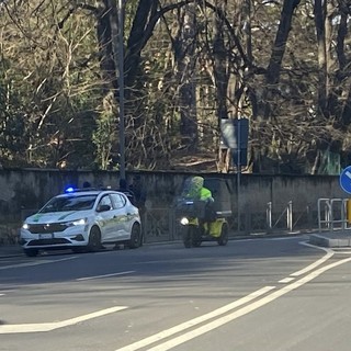 La polizia locale sul luogo dell'incidente