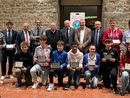 Giuseppe Marotta, al centro, in una riunione del novembre scorso del Panathlon Club Varese in cui, oltre a lui, vennero premiati i giovani talenti sportivi della provincia