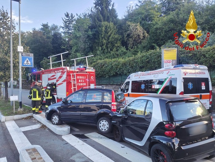 Le auto coinvolte nell'incidente in viale Europa