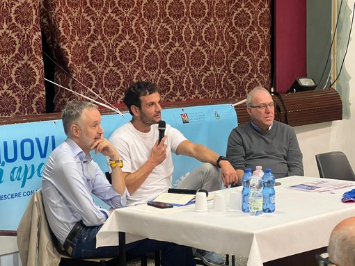 Marco Parolo a Daverio insieme a Francesco Caielli e don Walter Sosio