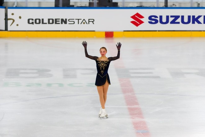 Mille applausi per Ginevra Negrello, che resta tra le grandi del pattinaggio italiano ai campionati assoluti di Varese (foto Emanuele Scordo)